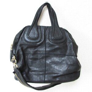 GIVENCHY Black Leather Shoulder Bag